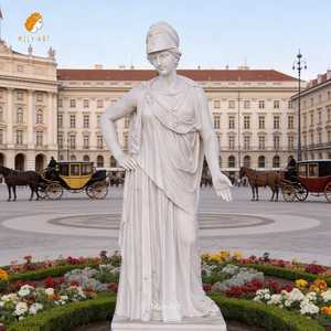 Statue d'Athéna en marbre sculptée à la main grandeur nature, déesse de la guerre, sculpture de style classique à vendre - Product Image 2