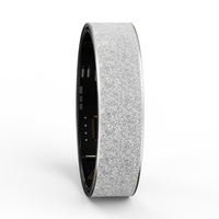 Bague connectée pour femme V3 en acier inoxydable avec surface givrée, chipset AB2026B3, compteur de pas, étanche 5ATM, contrôle à distance via application