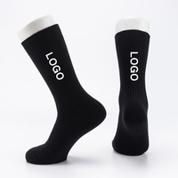 Chaussettes de sport personnalisées pour l'entraînement, avec logo, épaisses, absorbant les chocs, antidérapantes, mi-cuisses, unisexes