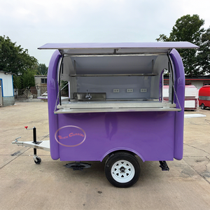 Rimorchio Mobile per Alimenti in Vetroresina Viola - Carretto per Snack Completamente Attrezzato in Acciaio Inox, Venditore di Birra, Hot Dog/Gelati - Product Image 2