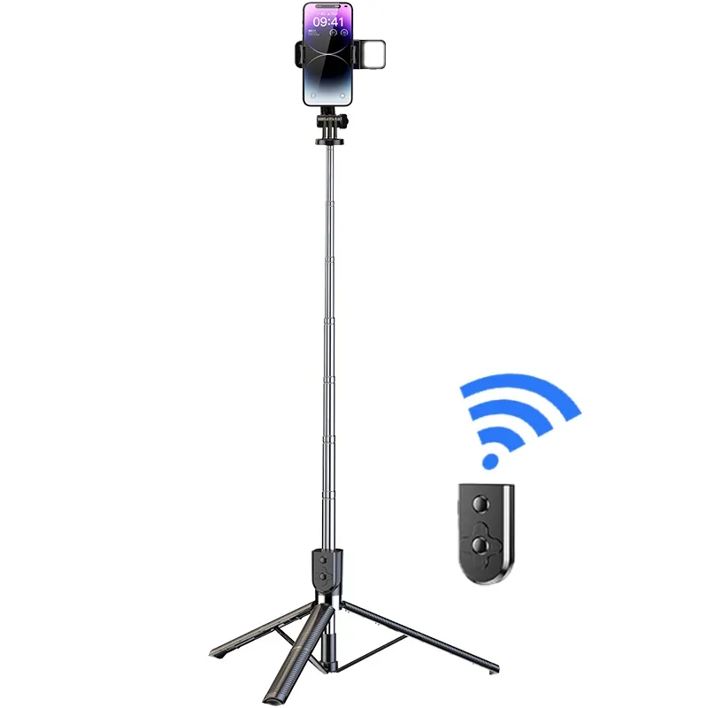 Extensão flexível de 1 metro a 7 suportes Bluetooth para celular tripé para selfie tripé sem fio para celular