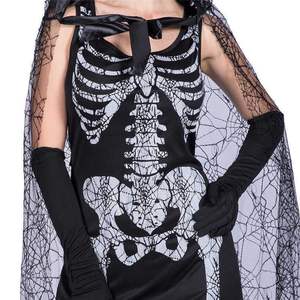 Halloween Skeleton <strong>Ghost</strong> <strong>Costume</strong> Black <strong>Spider</strong> Cape Cape Halloween Cosplay <strong>Costume</strong> - Product Image 5
