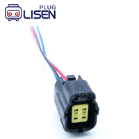 174257-2 Conector de cable hembra de 4 pines estilo AMP serie 2.0 para sensor de oxígeno, tipo pigtail, para sistemas eléctricos automotrices