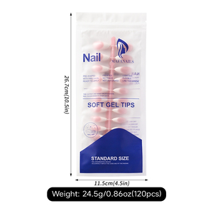 120 piezas/bolsa <span class=keywords><strong>Uñas</strong></span> postizas francesas cortas rosa/blancas 5*24 piezas Nuevo diseño Almendradas <span class=keywords><strong>de</strong></span> cobertura completa Puntas <span class=keywords><strong>de</strong></span> <span class=keywords><strong>uñas</strong></span> postizas <span class=keywords><strong>acrílicas</strong></span> - Product Image 3