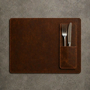 Manteles Individuales de Cuero Genuino de Lujo al por Mayor, Aislantes del Calor, Impermeables, Protectores para Mesa de Comedor, Fabricante LPM-0010 - Product Image 1