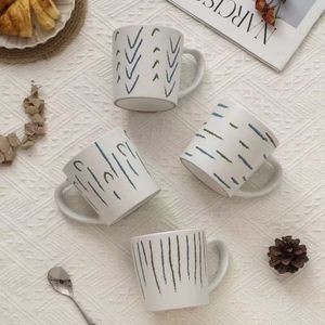 High Quality Custom Gradient Glaze Porcelain Coffee Mug Nordic Style <b>Cups</b> <b>Sets</b> Geometric Simple Business Gifts Food Safe - Product Image 5