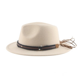 Vente en gros de chapeaux Sombrero plats en laine pour femmes et de casquettes Fedora <span class=keywords><strong>Jazz</strong></span> Panama pour hommes Style tendance d'Europe occidentale pour scènes de fête - Product Image 4
