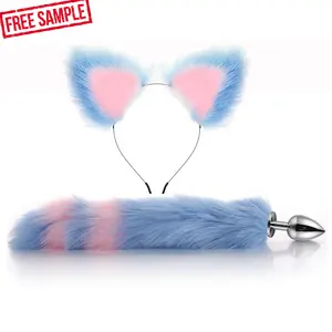 Hotselling Fox Tail Set With Hairpin for Couple Cosplay Ana Fox Tail Butt Plug