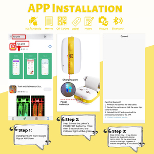 Xách tay mini nhiệt Pocket máy in trẻ em Quà tặng sai Câu Hỏi in giấy ảnh 57 Mét Kích thước tối đa Memo máy xách tay - Product Image 3