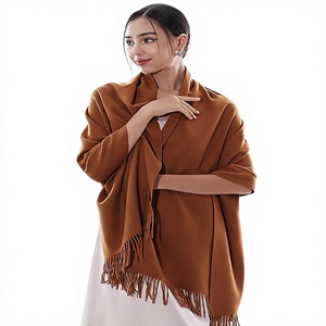 Elegant Women's Cashmere Winter Shoulder Drape Wrap <b>Long</b> <b>Scarf</b> with Fringe Trim Windproof for Dress Party Travel and Daily Style - Product Image 3