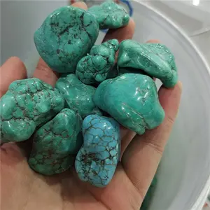 Bulk Groothandel Natuurlijke Ruwe Reiki Gravel Turquoise Getrommeld Stone Ruwe