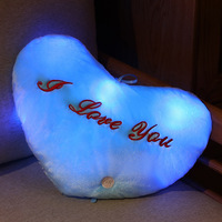 2025 pabrik kustom obral hadiah Hari Valentine aku mencintaimu bentuk hati bantal bercahaya kreatif bersinar mainan LED cahaya mainan mewah