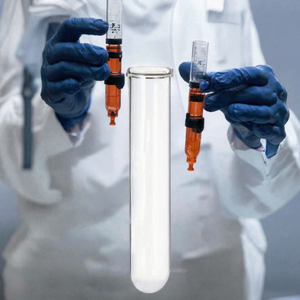 Transparent Borosilicate <b>Glass</b> & Plastic <b>Disposable</b> Round Bottom No Cap Laboratory Sample Tube 44x120mm SAMCO LAB - Product Image 2