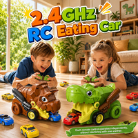 Jouets de voiture télécommandés RC, jeu Serpent Gourmand, jouets éducatifs, voiture dinosaure électrique télécommandée 2.4G pour bataille interactive