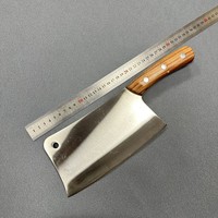 Couteaux de cuisine K1R Full Tang Heavy Duty de 8 pouces en acier inoxydable de style chinois pour couper la viande en tranches avec manche en bois