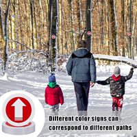 Panneaux de marquage de sentier réfléchissants lumineux pour la chasse, la randonnée, le camping, la randonnée en sac à dos et les activités de plein air - Bleu/Vert/Rouge/Jaune