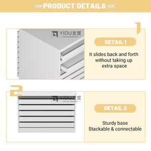 Moderno Mueble de Gran Capacidad con Puertas Corredizas de Granito, Exhibidor de Piso de Madera Dura de Alta Calidad Personalizado - Product Image 3