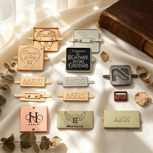 Custom Engraved Metal Labels Zinc Alloy Etched for Coat & Luggage Ready to Ship Low MOQ for <b>Hat</b> Fast Shipping for Shoes - Product Image 3
