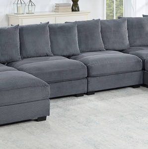 Ensemble de fauteuils d'appoint modernes pour salon, sans accoudoirs, en velours côtelé beige avec capitonnage, coussin moelleux, pieds en bois, pour appartement et hôtel - Product Image 2