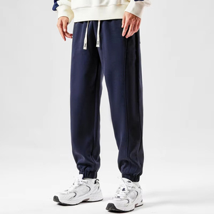 <span class=keywords><strong>Pantaloni</strong></span> da Uomo Casual a Gamba Dritta <span class=keywords><strong>con</strong></span> Vita Elastica Personalizzata, Traspiranti, Antirughe, Stile Urbano, Vita Media, Felpati - Product Image 2