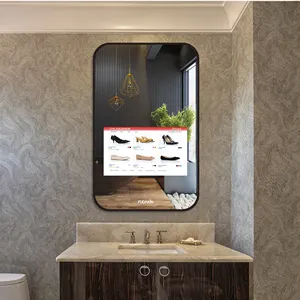 2024 Berührungsbildschirm Android-System intelligenter Spiegel Fernseher Led ausgefallene Badezimmerspiegel intelligenter magischer Spiegel