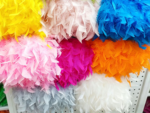 คุณภาพสูงเกรด A-grade 4-6นิ้วย้อม<span class=keywords><strong>ขน</strong></span>ไก่งวงเล็ม<span class=keywords><strong>ขน</strong></span> HK สำหรับกระโปรงเดรส Chandelle Marabou อุปกรณ์เสริม - Product Image 1