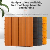 Revêtement de sol en vinyle PVC à emboîtement, auto-installable, imperméable, luxueux, écologique, anti-corrosion, lot de 5 ou 32 pièces pour balcon
