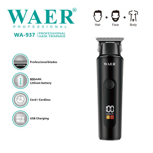 Cortadora de Pelo Inalámbrica Profesional WAER WA-937, Cuchilla de Acero Inoxidable, Recargable por USB, Uso Doméstico para Afeitar Barba y Cabello - Product Image 3