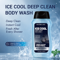 Fournisseur professionnel de gel douche en gros ICE-COOL Nettoyage en profondeur Hydratation fraîche Gel douche pour hommes pour le contrôle des odeurs