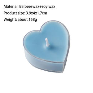 Bougies Colorées en Forme de Cœur Faites à la Main Bougies Chauffe-Plat Parfumées Mini Cire Parfumée pour Ambiance - Product Image 2