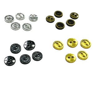 DIY Zubehör Mini 2-Loch-Nähknopf 5mm 6mm 7mm 8mm Kleine runde Augen Schnalle Dickes Metall Craft Doll Toy Baby Kleidung Knöpfe - Product Image 1