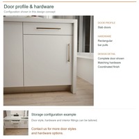 Meuble de cuisine en acrylique avec îlot, design moderne et luxueux, rangement par tiroirs, boîtes de rangement en contreplaqué et fournitures pour projets de villas
