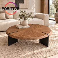 Table basse ronde moderne minimaliste avec pieds en acier inoxydable, design créatif, mobilier de salon, fabrication OEM ODM directe d'usine