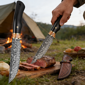 Cuchillo de Caza Multifuncional de <span class=keywords><strong>6</strong></span> Pulgadas con Diseño Damasco, Cuchillo para Deshuesar Carne, Cuchillo para Pelar Frutas, Cuchillo Utilitario para Cocina, Campamento, Supervivencia al Aire Libre - Product Image 3