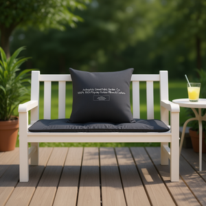 เบาะรองนั่งสำหรับม้านั่งในสวน ผ้าอ็อกซ์ฟอร์ดสีแอนทราไซต์ โพลีเอสเตอร์ 100% สำหรับใช้งานกลางแจ้ง รูปทรงสี่เหลี่ยมผืนผ้า ถอดซักได้ - Product Image 2