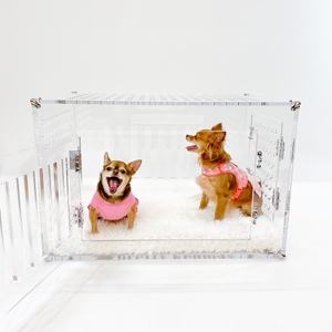 <span class=keywords><strong>Cage</strong></span> pour animaux de compagnie personnalisée professionnelle en usine maison pour animaux de compagnie maisons pour chiens transporteur pour animaux de compagnie en acrylique transparent
