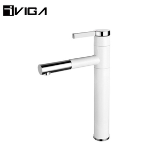 Nóng Bán Phòng Tắm Vòi Counter <span class=keywords><strong>Top</strong></span> Rửa Lưu Vực Mixer <span class=keywords><strong>Basin</strong></span> Tap Trắng Và Chrome Tấm Lưu Vực Vòi - Product Image 2