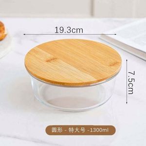 Special Round Glass Plastic Lid <b>Lunch</b> <b>Box</b> Home Crisper Bento <b>Box</b> Microwave Safe Durable Environment-Friendly for Newborns - Product Image 6