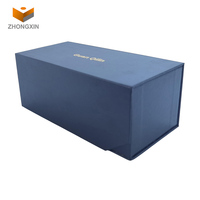 Luxus Custom Gold Logo Black Cardbpard Verpackung Versand kartons für Ledertasche für Sonnenbrillen Magnetische Geschenk box