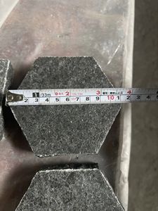 Dalles de pavés en granit noir absolu Smarter Stone à <span class=keywords><strong>prix</strong></span> réduit, carreaux naturels flammés hexagonaux pour pavage extérieur de villas, durables - Product Image 4