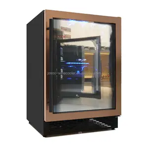 JOSOO DOE/39 Full Glass/Stainless Steel Wine Refrigerator Built-In Or Freestanding Built Under Wine Cooler