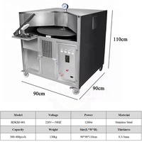 Four à pain roti pita arabe électrique automatique pour l'extérieur Four rotatif à gaz pour la cuisson du pain arabe Four à disque rotatif