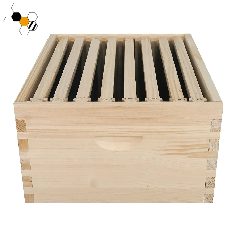 Promoción de fábrica Bee Box Wooden Langstroth Bee Hive 8 Frames Beehive