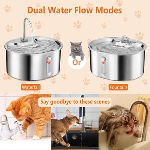 Dispensador de Agua y Comida para Mascotas Antideslizante, de Acero Inoxidable, con Indicador Visual de Volumen, Gran Capacidad - Product Image 3