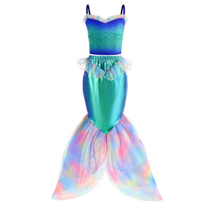 Nuevo Conjunto de Ropa Infantil de Sirena 2026, Diseño Original (ODM/OEM), 2 Piezas, Lindo Conjunto de Disfraces de Ariel para Niñas - Product Image 2