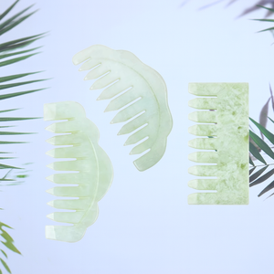 Juego de Gua Sha de Jade Verde, Piedra Natural Lisa, Tabla de Masaje Facial, Herramientas de Raspado para Relajación Corporal y de Pies, Gua Sha Frío - Product Image 5