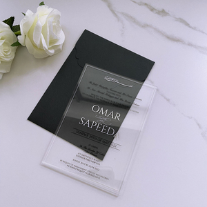 Tarjetas DE <span class=keywords><strong>BODA</strong></span> Invitación con sobres Tarjeta de regalo <span class=keywords><strong>gratis</strong></span> <span class=keywords><strong>Invitaciones</strong></span> acrílicas Tarjeta de invitación de <span class=keywords><strong>boda</strong></span> - Product Image 1
