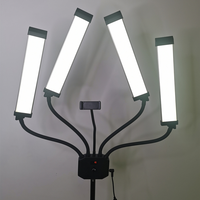 Lampe à cils LED professionnelle pour la beauté des cils, lampe de tatouage, anneau lumineux à 4 bras pour le maquillage, la photo et la vidéo