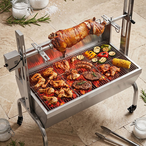 Asador de carbón de acero inoxidable <span class=keywords><strong>para</strong></span> cerdos y corderos, asador giratorio, parrilla de carbón <span class=keywords><strong>para</strong></span> cerdos - Product Image 4
