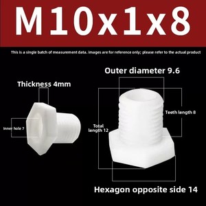 M10 * 8 nhựa Hollow trong suốt Bolt LED Đèn dây ống dẫn với M10 <span class=keywords><strong>nut</strong></span> hình lục giác rỗng vít hệ thống Metric - Product Image 5